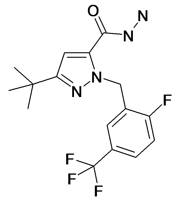 5-tert-Butyl-2-(2-fluoro-5-trifluoromethyl-benzyl)-2H-pyrazole-3-carboxylic acid hydrazide