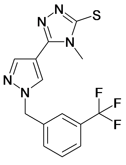 4-Methyl-5-[1-(3-trifluoromethyl-benzyl)-1H-pyrazol-4-yl]-4H-[1,2,4]triazole-3-thiol