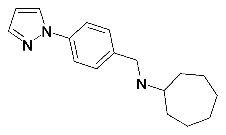 Cycloheptyl-(4-pyrazol-1-yl-benzyl)-amine