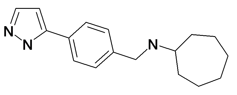 Cycloheptyl-[4-(2H-pyrazol-3-yl)-benzyl]-amine