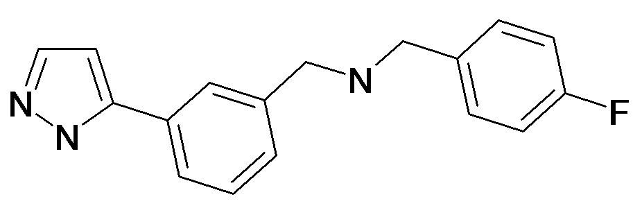 (4-Fluoro-benzyl)-[3-(2H-pyrazol-3-yl)-benzyl]-amine