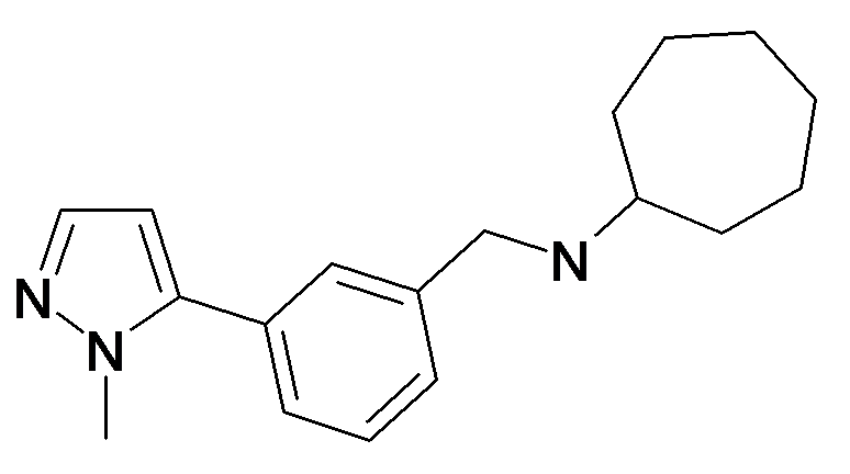 Cycloheptyl-[3-(2-methyl-2H-pyrazol-3-yl)-benzyl]-amine