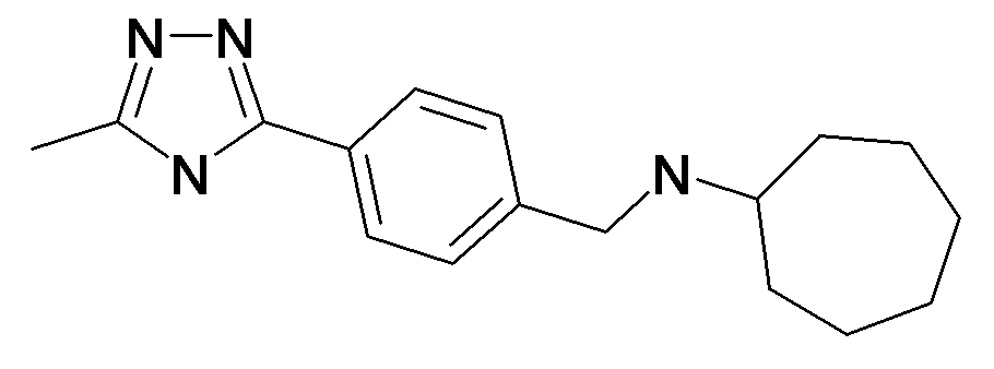 Cycloheptyl-[4-(5-methyl-4H-[1,2,4]triazol-3-yl)-benzyl]-amine