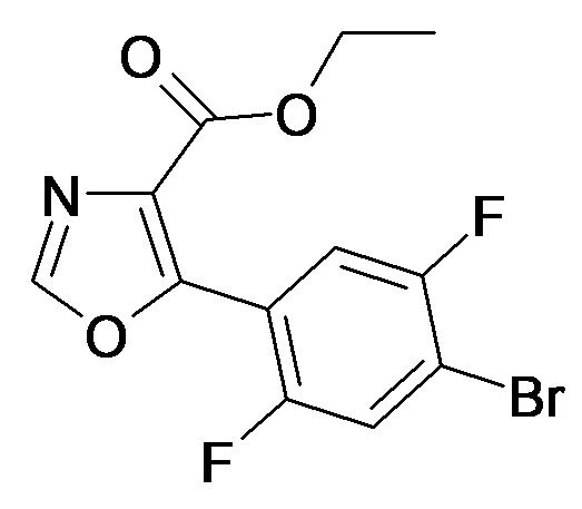5-(4-Bromo-2,5-difluoro-phenyl)-oxazole-4-carboxylic acid ethyl ester