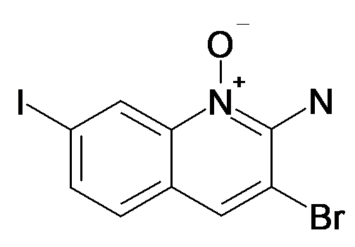 3-Bromo-7-iodo-1-oxy-quinolin-2-ylamine