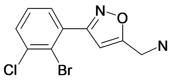 C-[3-(2-Bromo-3-chloro-phenyl)-isoxazol-5-yl]-methylamine