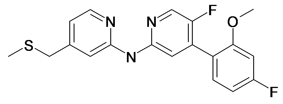 [5-Fluoro-4-(4-fluoro-2-methoxy-phenyl)-pyridin-2-yl]-(4-methylsulfanylmethyl-pyridin-2-yl)-amine