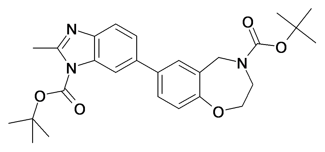 7-(3-tert-Butoxycarbonyl-2-methyl-3H-benzoimidazol-5-yl)-2,3-dihydro-5H-benzo[f][1,4]oxazepine-4-carboxylic acid tert-butyl ester