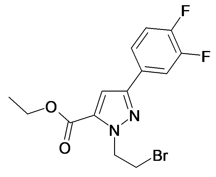 2-(2-Bromo-ethyl)-5-(3,4-difluoro-phenyl)-2H-pyrazole-3-carboxylic acid ethyl ester