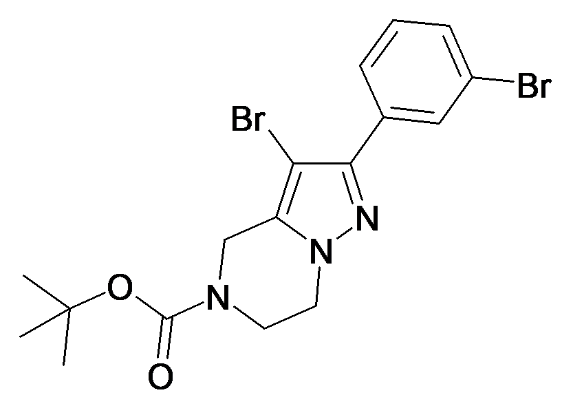 3-Bromo-2-(3-bromo-phenyl)-6,7-dihydro-4H-pyrazolo[1,5-a]pyrazine-5-carboxylic acid tert-butyl ester
