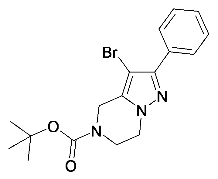 3-Bromo-2-phenyl-6,7-dihydro-4H-pyrazolo[1,5-a]pyrazine-5-carboxylic acid tert-butyl ester