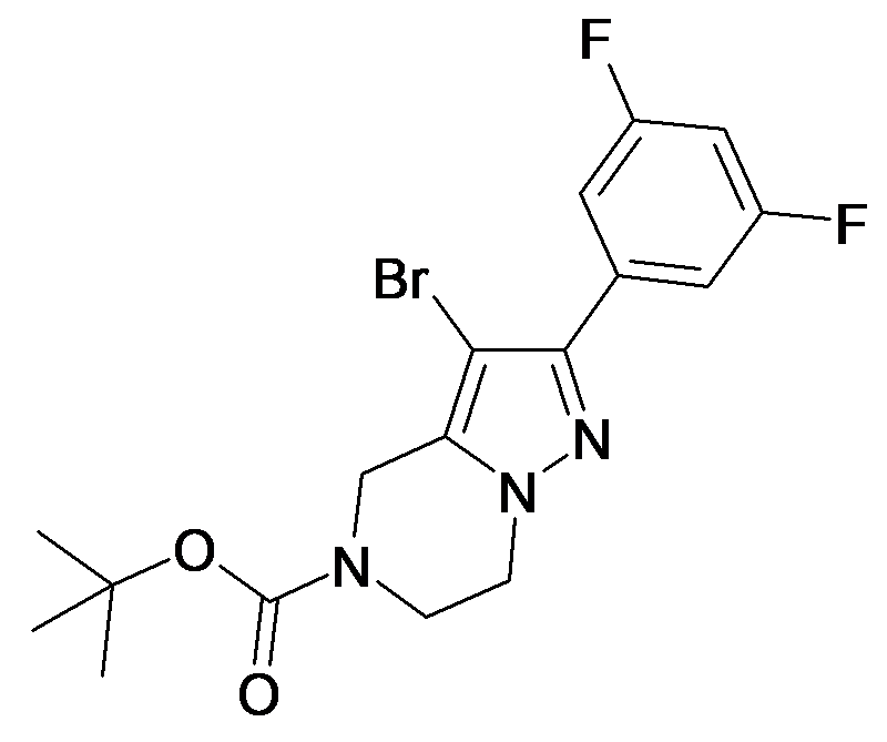 3-Bromo-2-(3,5-difluoro-phenyl)-6,7-dihydro-4H-pyrazolo[1,5-a]pyrazine-5-carboxylic acid tert-butyl ester