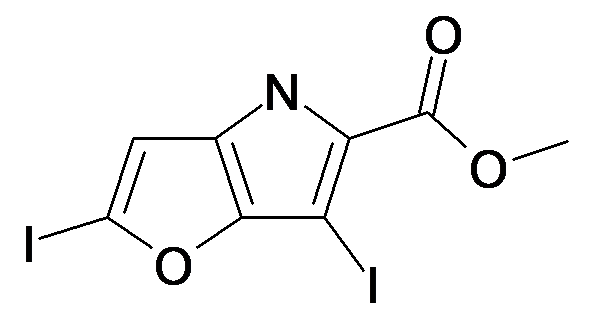 2,6-Diiodo-4H-furo[3,2-b]pyrrole-5-carboxylic acid methyl ester