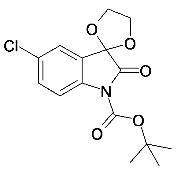 tert-butyl 5-chloro-2-oxospiro[indoline-3,2'-[1,3]dioxolane]-1-carboxylate