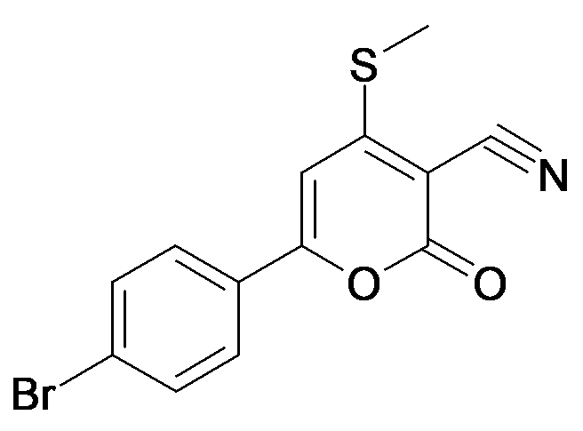 6-(4-Bromo-phenyl)-4-methylsulfanyl-2-oxo-2H-pyran-3-carbonitrile