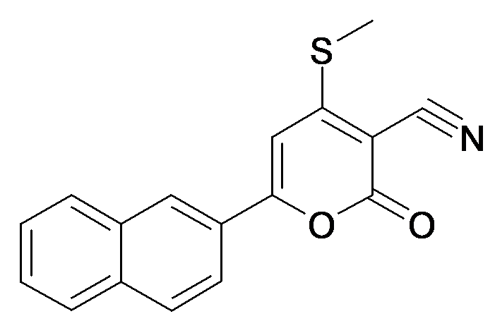 4-Methylsulfanyl-6-naphthalen-2-yl-2-oxo-2H-pyran-3-carbonitrile
