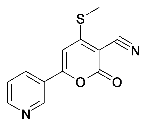 4-Methylsulfanyl-2-oxo-6-pyridin-3-yl-2H-pyran-3-carbonitrile