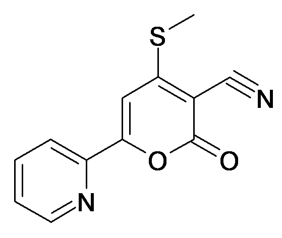 4-Methylsulfanyl-2-oxo-6-pyridin-2-yl-2H-pyran-3-carbonitrile