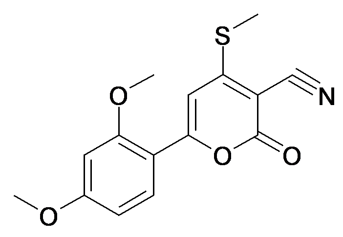 6-(2,4-Dimethoxy-phenyl)-4-methylsulfanyl-2-oxo-2H-pyran-3-carbonitrile
