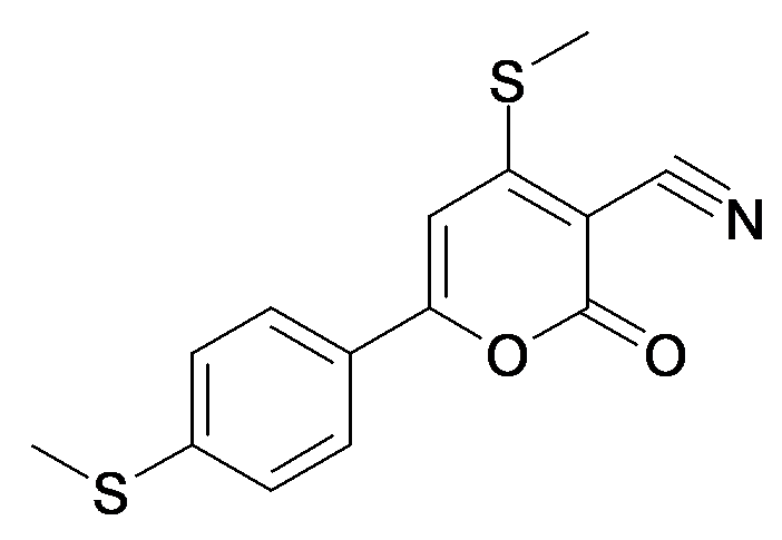 4-Methylsulfanyl-6-(4-methylsulfanyl-phenyl)-2-oxo-2H-pyran-3-carbonitrile