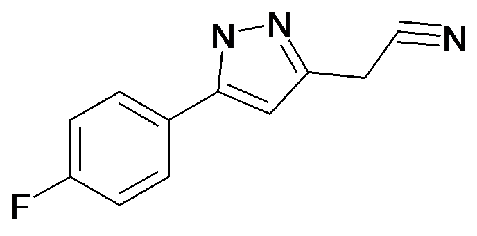 [5-(4-Fluoro-phenyl)-1H-pyrazol-3-yl]-acetonitrile