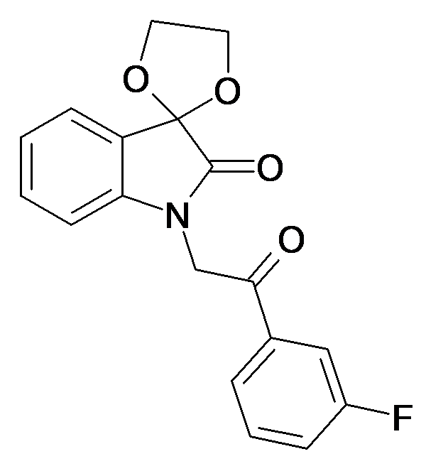 1'-(2-(3-fluorophenyl)-2-oxoethyl)spiro[[1,3]dioxolane-2,3'-indolin]-2'-one