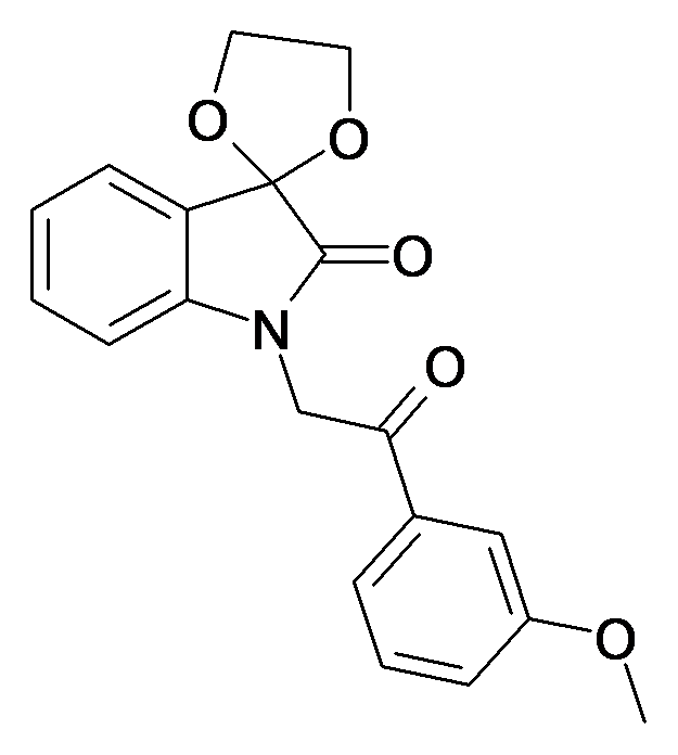 1'-(2-(3-methoxyphenyl)-2-oxoethyl)spiro[[1,3]dioxolane-2,3'-indolin]-2'-one
