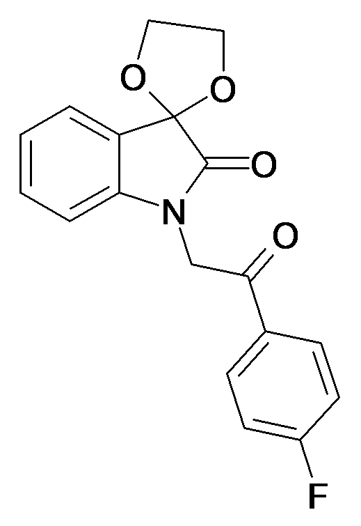 1'-(2-(4-fluorophenyl)-2-oxoethyl)spiro[[1,3]dioxolane-2,3'-indolin]-2'-one