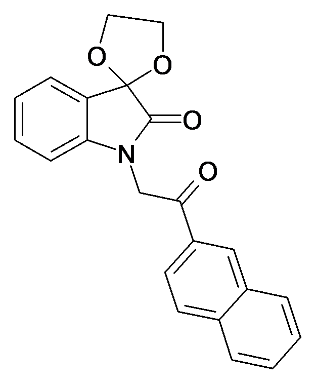 1'-(2-(2-naphthyl)-2-oxoethyl)spiro[[1,3]dioxolane-2,3'-indolin]-2'-one