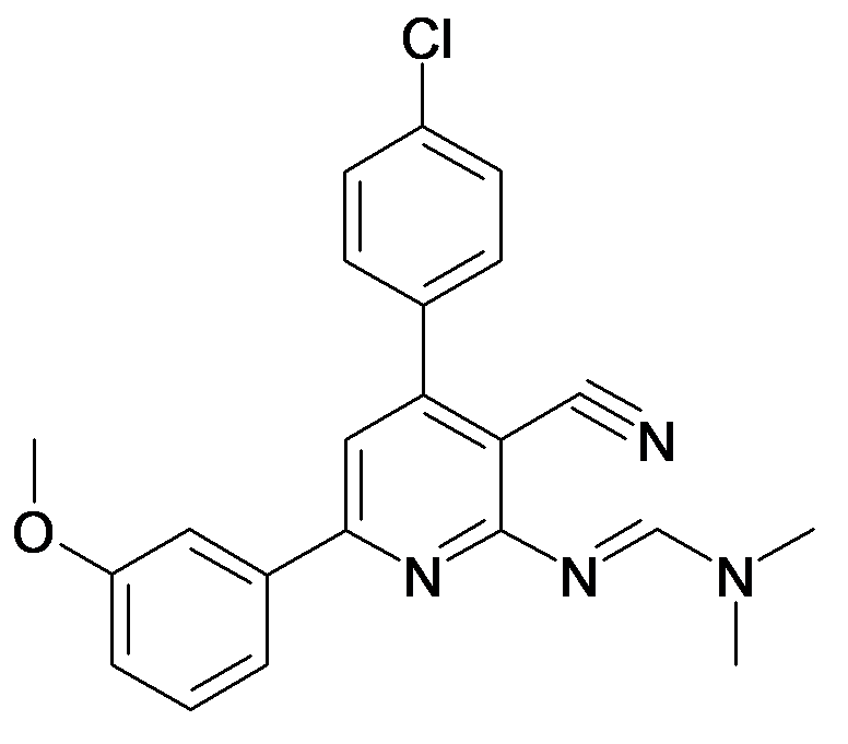 N'-[4-(4-Chloro-phenyl)-3-cyano-6-(3-methoxy-phenyl)-pyridin-2-yl]-N,N-dimethyl-formamidine