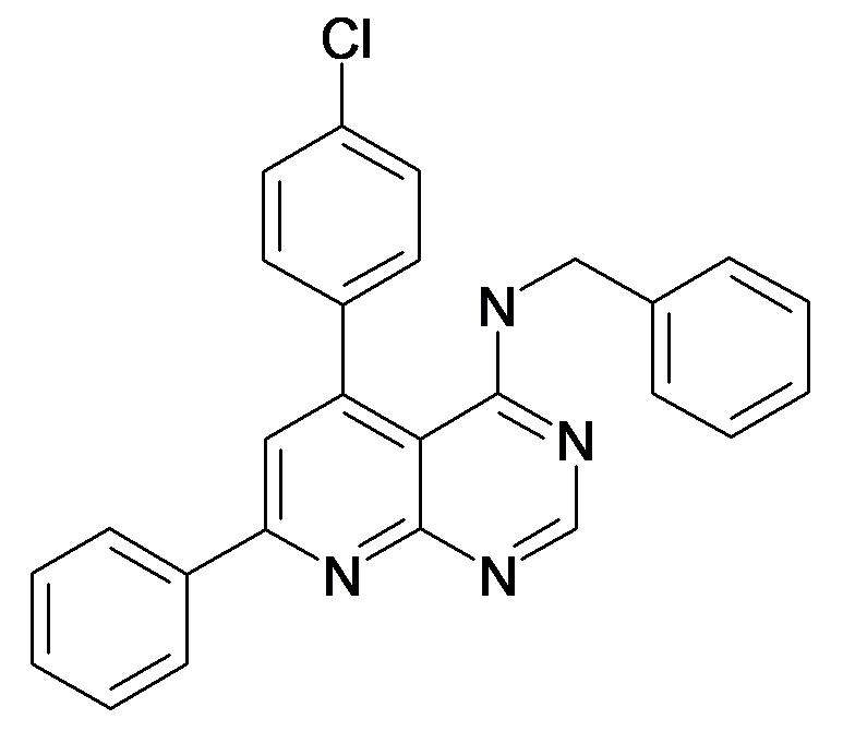 Benzyl-[5-(4-chloro-phenyl)-7-phenyl-pyrido[2,3-d]pyrimidin-4-yl]-amine