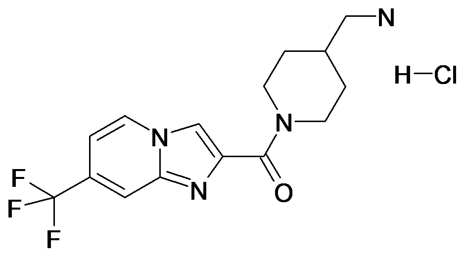 (4-Aminomethyl-piperidin-1-yl)-(7-trifluoromethyl-imidazo[1,2-a]pyridin-2-yl)-methanone; hydrochloride