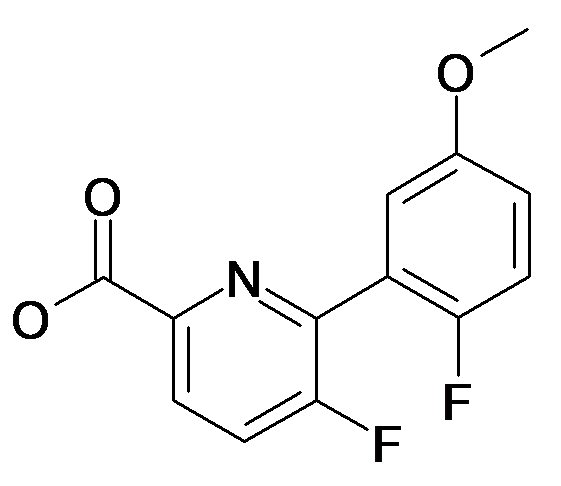5-Fluoro-6-(2-fluoro-5-methoxy-phenyl)-pyridine-2-carboxylic acid
