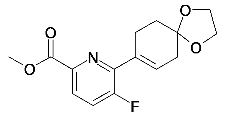 6-(1,4-Dioxa-spiro[4.5]dec-7-en-8-yl)-5-fluoro-pyridine-2-carboxylic acid methyl ester