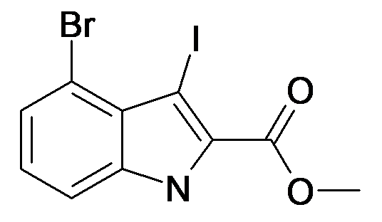 4-Bromo-3-iodo-1H-indole-2-carboxylic acid methyl ester