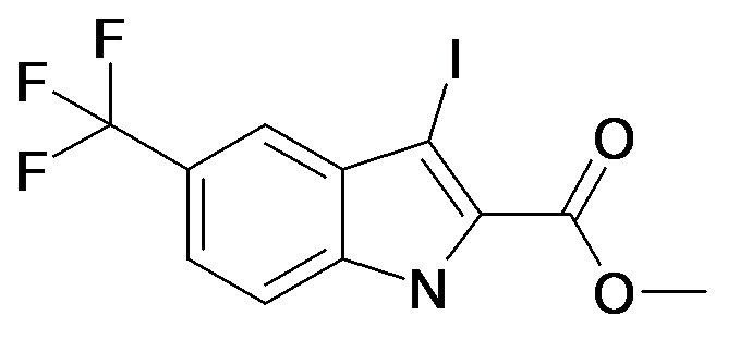 3-Iodo-5-trifluoromethyl-1H-indole-2-carboxylic acid methyl ester