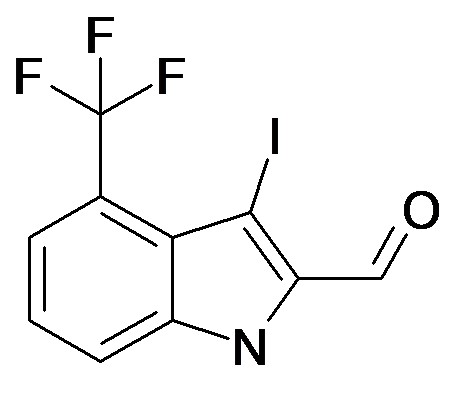 3-Iodo-4-trifluoromethyl-1H-indole-2-carbaldehyde