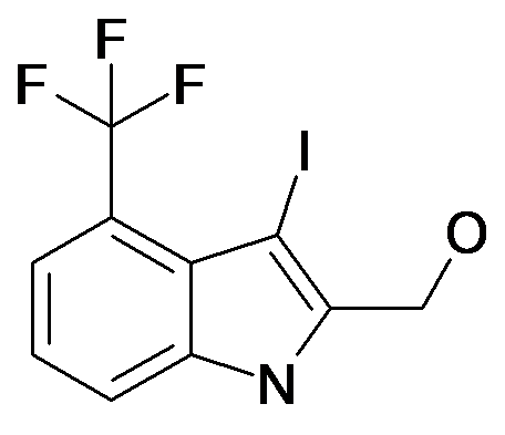 (3-Iodo-4-trifluoromethyl-1H-indol-2-yl)-methanol