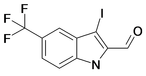 3-Iodo-5-trifluoromethyl-1H-indole-2-carbaldehyde