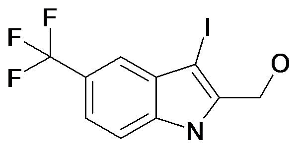 (3-Iodo-5-trifluoromethyl-1H-indol-2-yl)-methanol