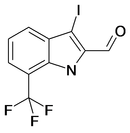 3-Iodo-7-trifluoromethyl-1H-indole-2-carbaldehyde