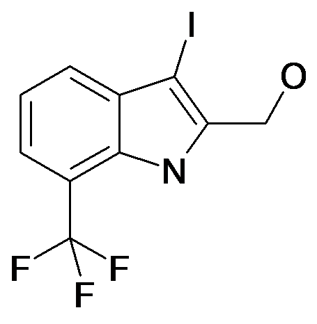 (3-Iodo-7-trifluoromethyl-1H-indol-2-yl)-methanol