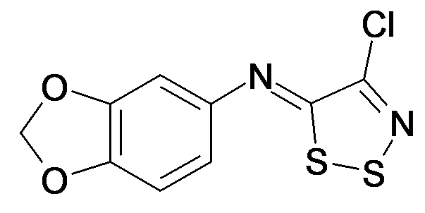 Benzo[1,3]dioxol-5-yl-[4-chloro-[1,2,3]dithiazol-(5Z)-ylidene]-amine