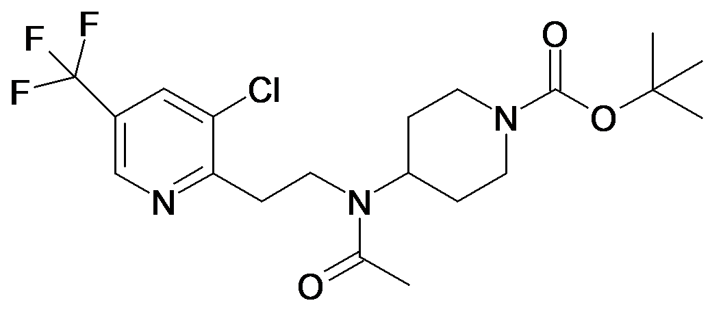 4-{Acetyl-[2-(3-chloro-5-trifluoromethyl-pyridin-2-yl)-ethyl]-amino}-piperidine-1-carboxylic acid tert-butyl ester