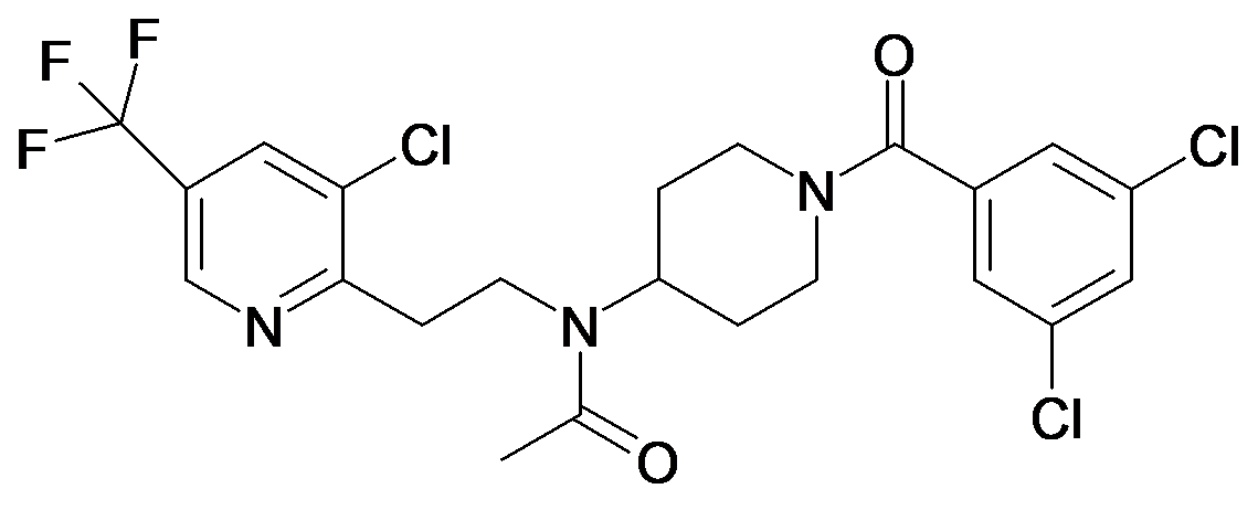 N-[2-(3-Chloro-5-trifluoromethyl-pyridin-2-yl)-ethyl]-N-[1-(3,5-dichloro-benzoyl)-piperidin-4-yl]-acetamide