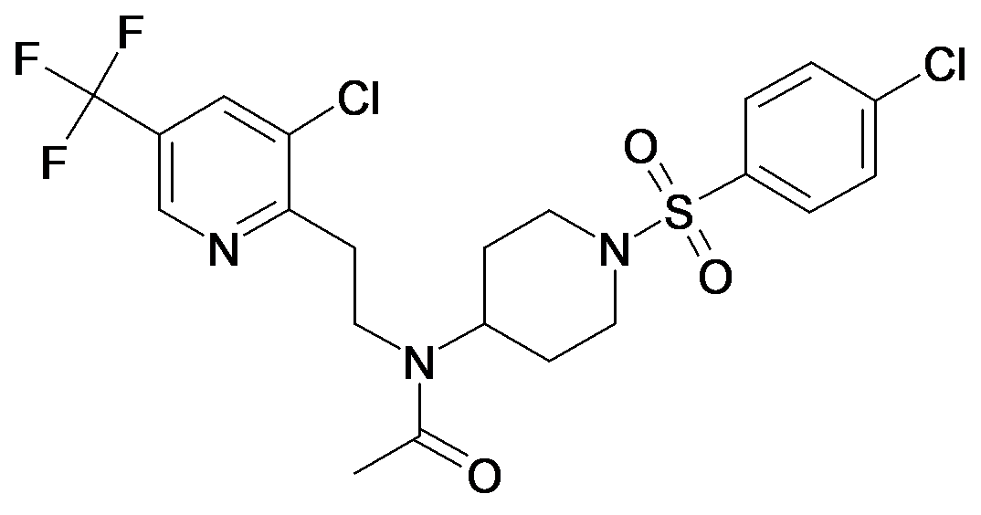 N-[1-(4-Chloro-benzenesulfonyl)-piperidin-4-yl]-N-[2-(3-chloro-5-trifluoromethyl-pyridin-2-yl)-ethyl]-acetamide