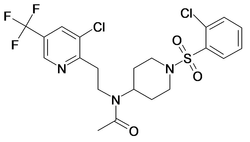 N-[1-(2-Chloro-benzenesulfonyl)-piperidin-4-yl]-N-[2-(3-chloro-5-trifluoromethyl-pyridin-2-yl)-ethyl]-acetamide