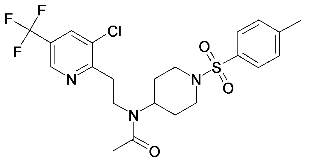N-[2-(3-Chloro-5-trifluoromethyl-pyridin-2-yl)-ethyl]-N-[1-(toluene-4-sulfonyl)-piperidin-4-yl]-acetamide