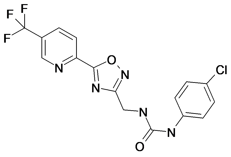 1-(4-Chloro-phenyl)-3-[5-(5-trifluoromethyl-pyridin-2-yl)-[1,2,4]oxadiazol-3-ylmethyl]-urea