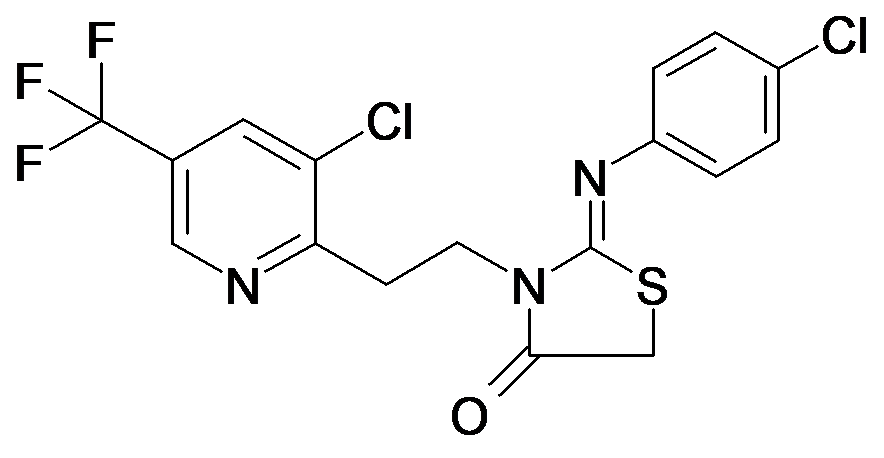 2-[(Z)-4-Chloro-phenylimino]-3-[2-(3-chloro-5-trifluoromethyl-pyridin-2-yl)-ethyl]-thiazolidin-4-one